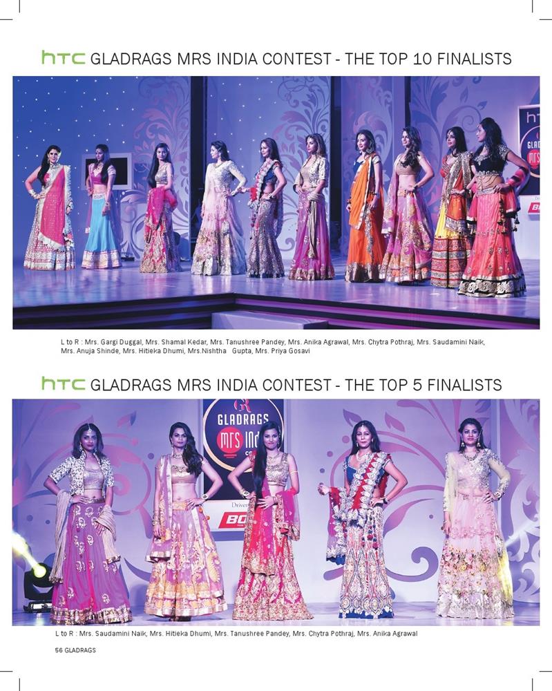 htc Gladrags Mrs.India 2015 Contest Top 10 And Top